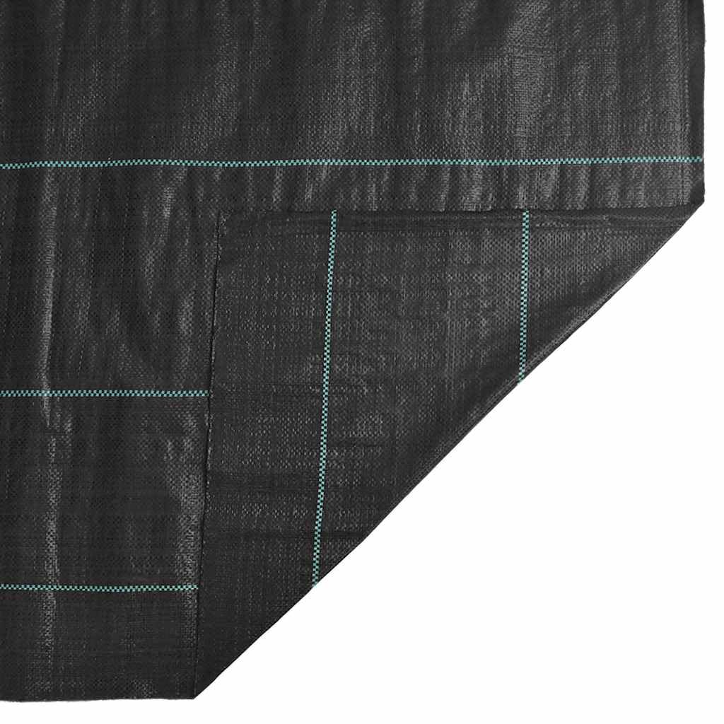 Toile anti-mauvaises herbes - 4 x 10 m - En polypropylène - Avec rayures vertes - 100 g/m² - Pour parterre, terrasse, chemin, gravier, pelouse, aménagement paysager, protection contre les