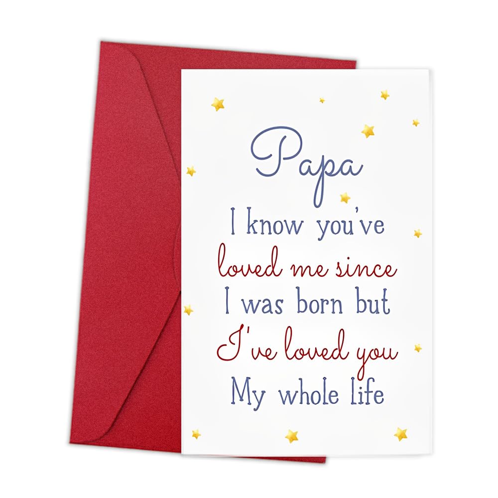 Tofwaol Fathers Day Card for Papa Birthday Gifts for Grandpa Gifts for Men Papa Grandfather Fathers Day Gift for Grandpa Granddad Gift from Grandkids