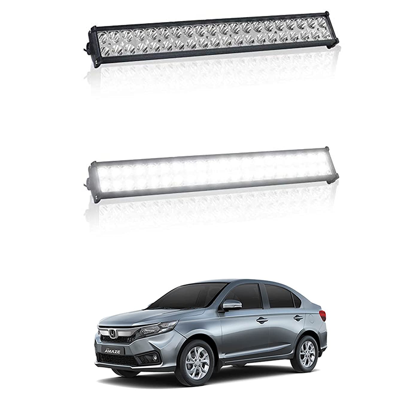 RKPSP 120 Watt 40 Led Fog Light Bar for Amaze Exclusive Edition Cvt Petrol (White) Pack of 1