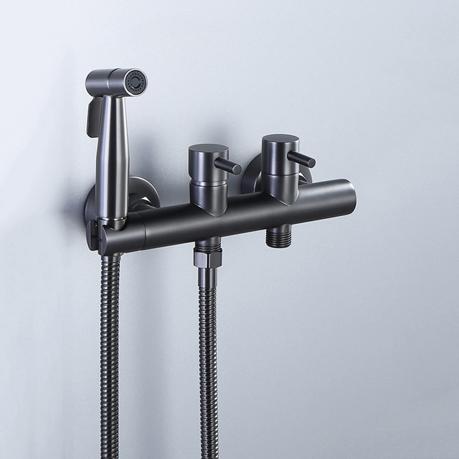 Robinet pulvérisateur de toilette gris pour bidet éliminant l'usage du papier WC