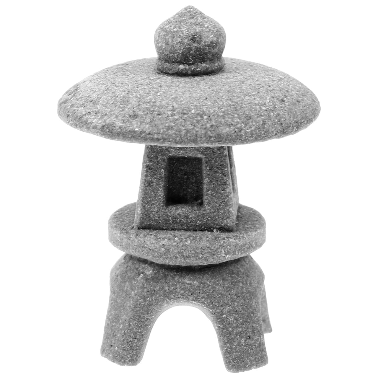 FOMIYES Simulated Stone Lantern, Kung Fu Tippet, Japanese Garden Decor, Zen Garden Figurine, Tower Sculpture, Japanese Tower Lantern, Miniature Pagoda Lantern, Mini Tower Statue, Asian Garden Decor, M
