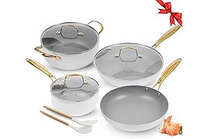 Gold & White Pots and Pans Set
