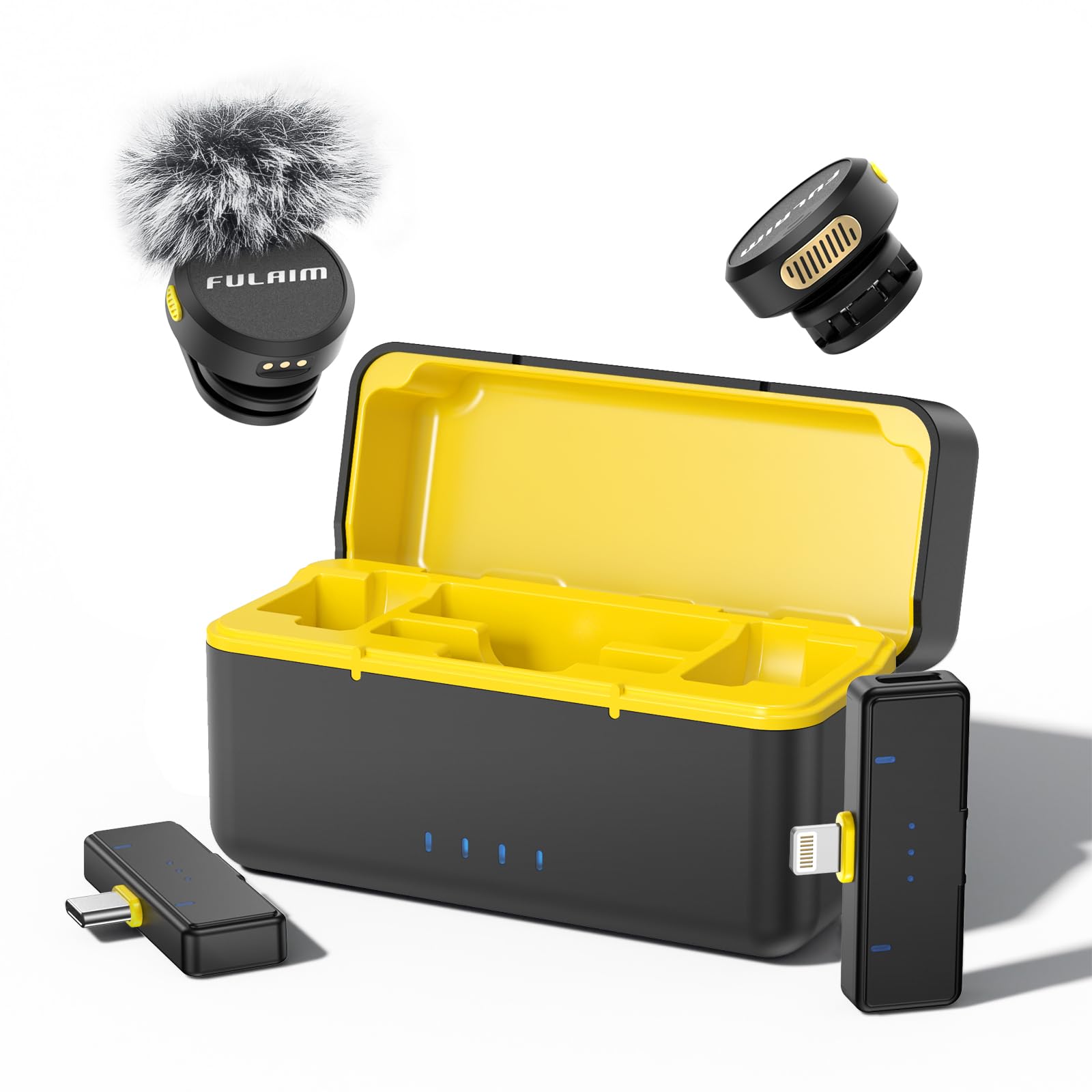 FULAIM Microfono Lavalier Wireless - Microfono Bavero Per Video YouTube E Smartphone - Foto 8