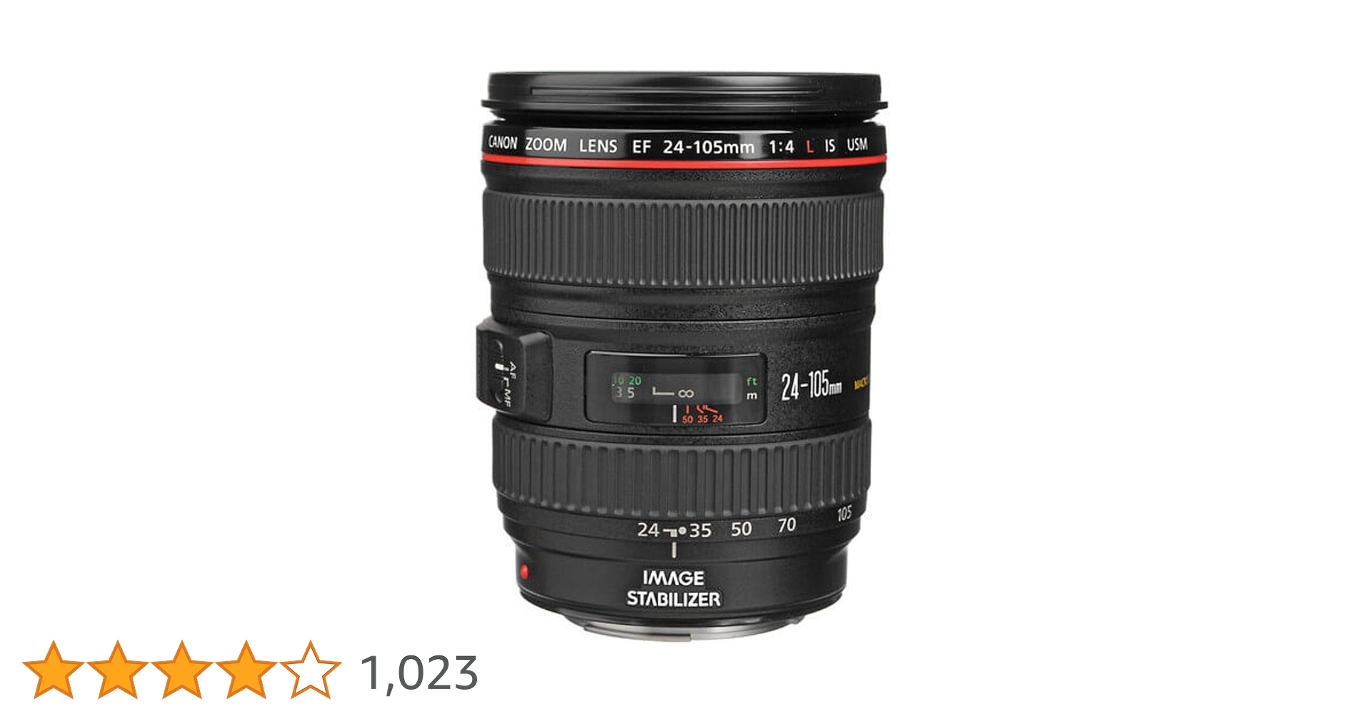 【美品】Canon EF LENS 24-105mm 1:4 77mm Canon EF 24-105mm f/4 L is USM Lens for Canon EOS SLR