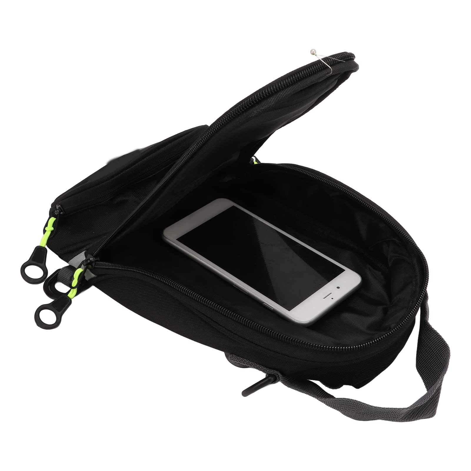 Qiilu Tankrucksack, Universal Benzin Tank Satteltasche Magnetische Tanktasche Wasserdicht für Handynavigation