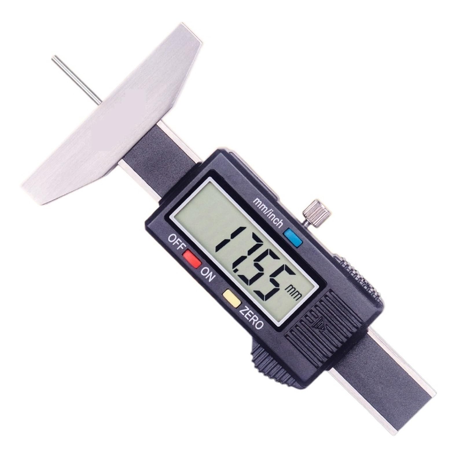 Cyfrowy Miernik Głębokości Bieżnika Opony Suwmiarka Elektroniczny Z Prętowym Przyrządem Do Pomiaru Pomiar Precyzyjny(0-30mm Flat)