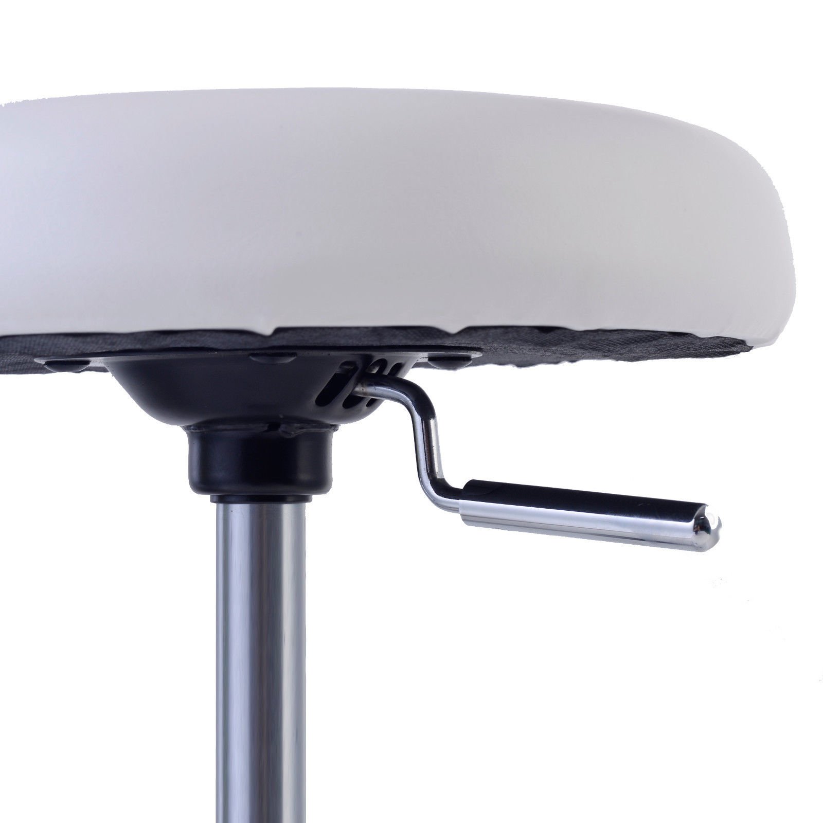 Hydraulic Rolling Swivel Stool Adjustable Tattoo Facial Massage Spa Salon White