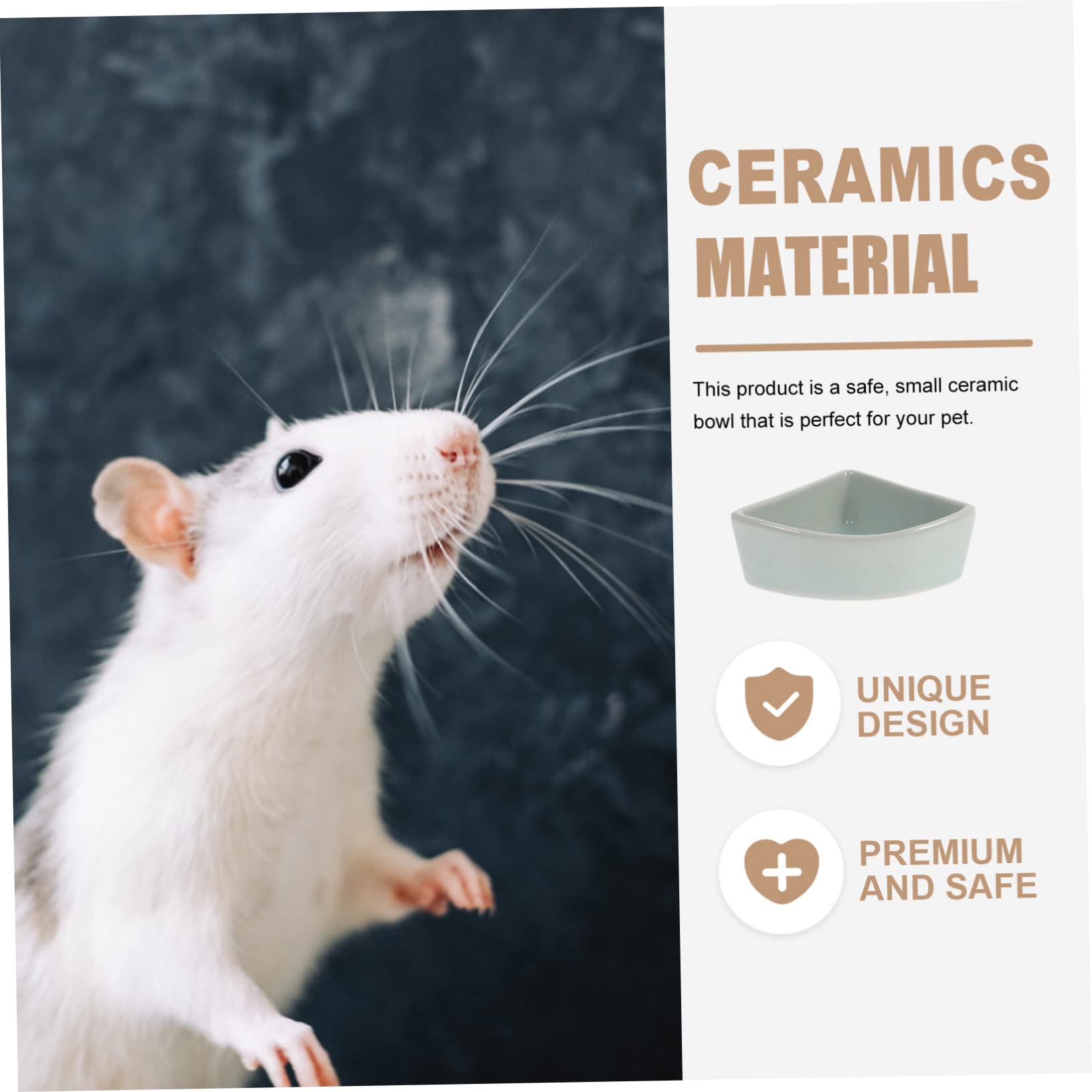 Hemobllo 1pezzi Ciotola in Ceramica Per Cibo Per Criceti Ricci e Volanti Ciotola Per Cibo Resistente Alla Masticazione Base Pesante Per Piccoli Animali Domestici