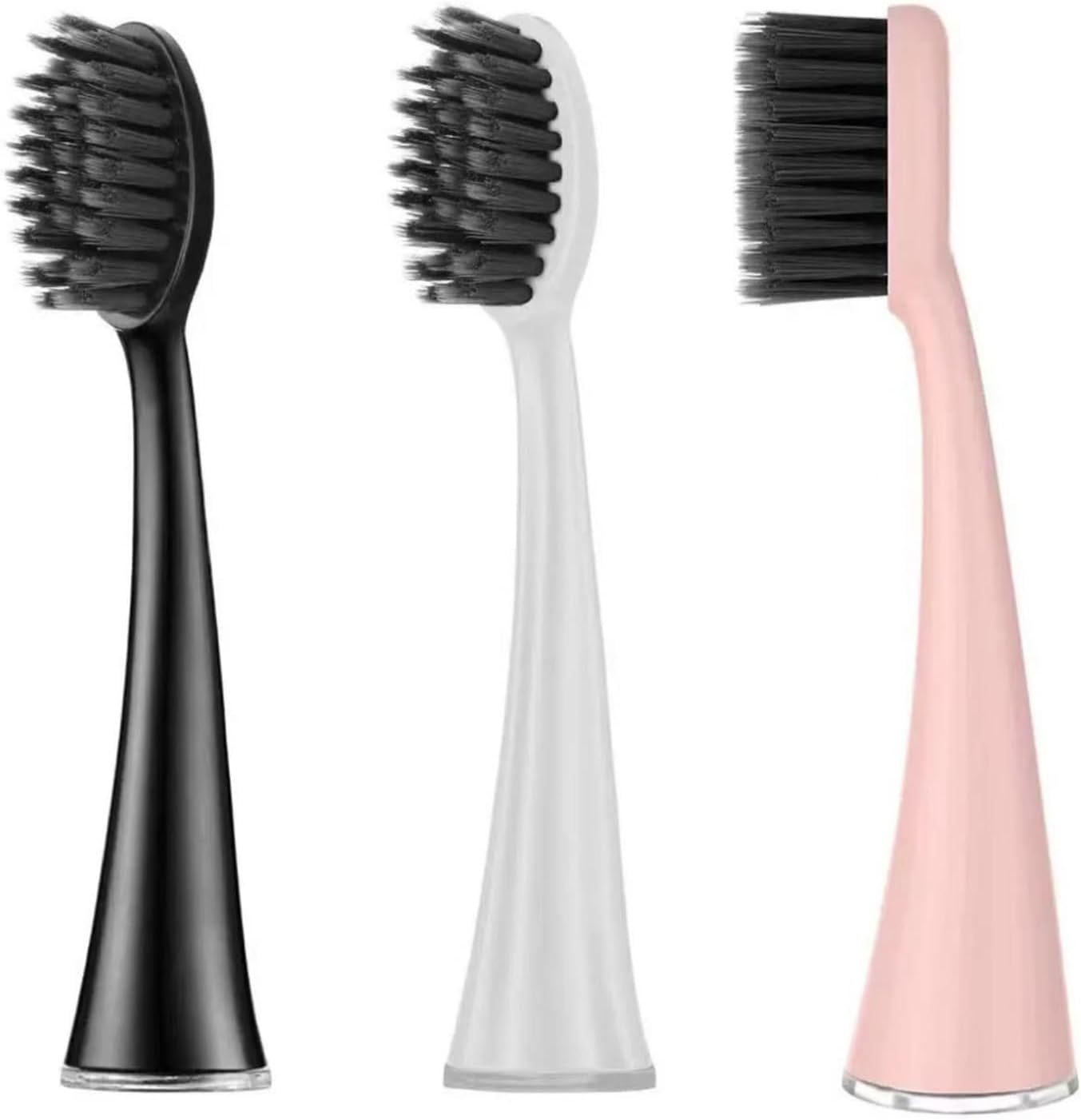 Replacement Toothbrush Head,Compatible for Ordo Lite Electric Accessories Soft Bristles Nozzles(4pcs Black)