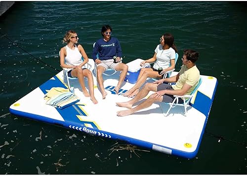 Miniatura 2 de Aqua Pro APR20924 - Muelle inflable con bomba y mochila, 10 pies x 8 pies