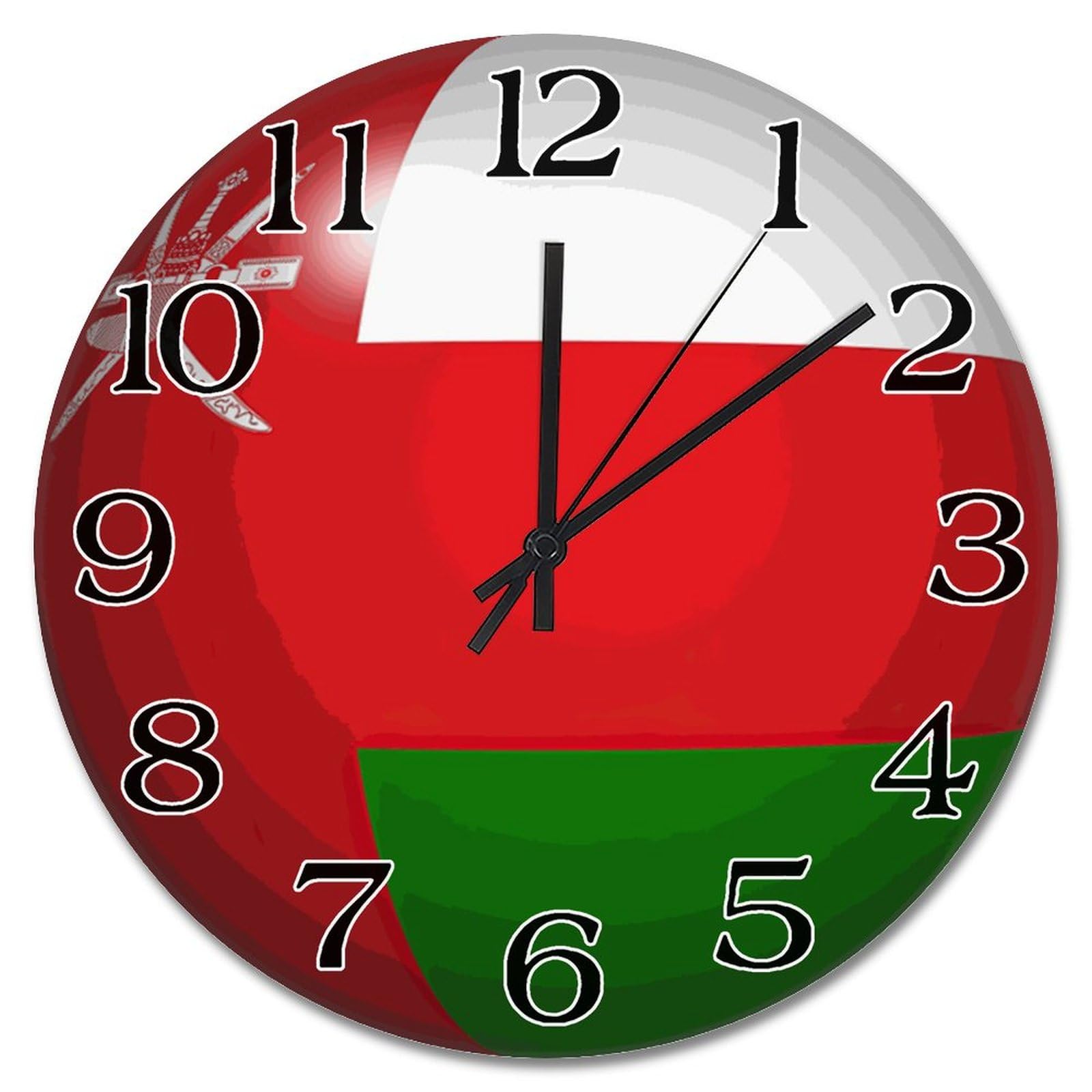 Souvenir de ville d'Oman horloge murale en bois 25,4 cm objet décoratif rétro de voyage