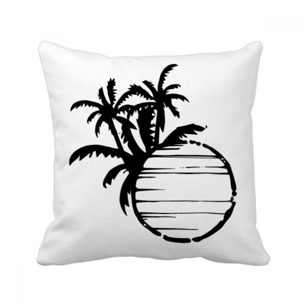 Cadeau décoration maison coussin silhouette plage multicolor 40 x 40cm