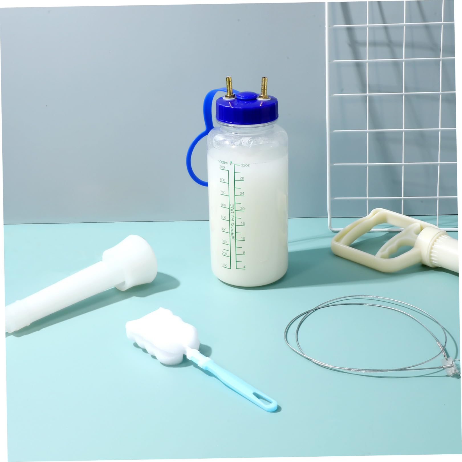 Tofficu Mungitrice Manuale per Mucche e Pecore in Plastica, Kit Compatto Accessori per Allevamenti, Forniture per Bestiame per Uso Domestico e Agricolo
