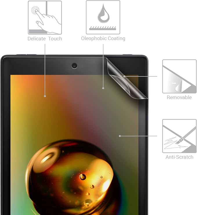 Protector de Pantalla kwmobile para Amazon Fire HD 10 (2017/2019) - 2 Unidades miniatura 2