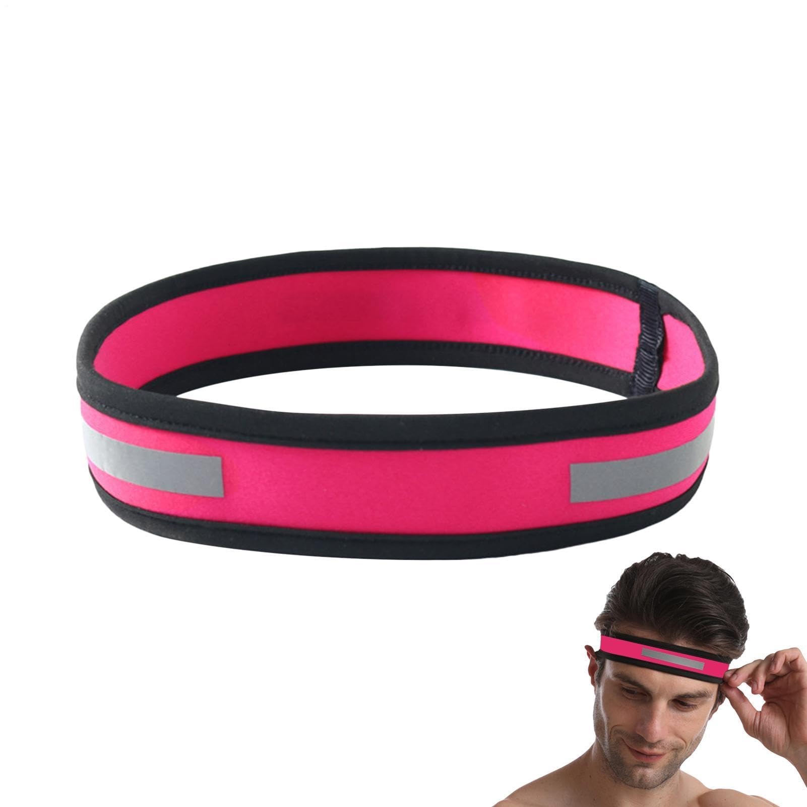 Bandeau de course à pied, antidérapant, séchage rapide, bandeau réfléchissant pour gym, fitness, plein air, cyclisme de nuit, marche, jogging, basket-ball, tennis