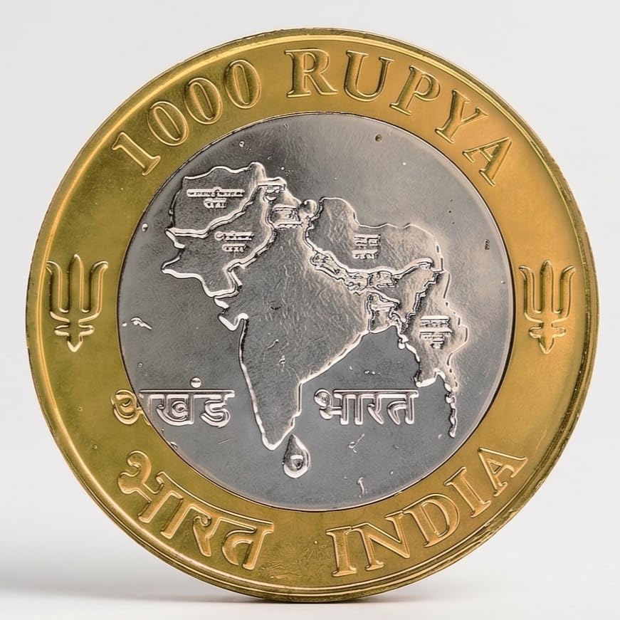 1000 Rupees 2025 Akhand Bharat - Undivided India Old Rare to Find-image-10