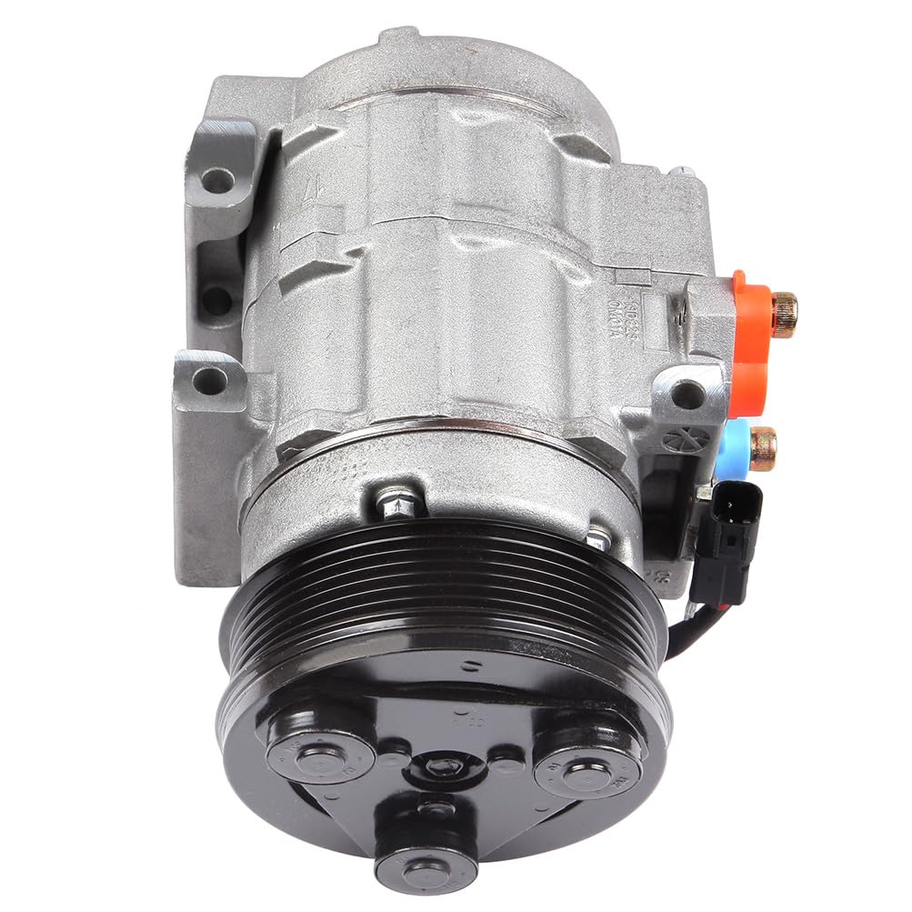 Remanufactured AC Compressor For 2007-2009 Ford F-250 Super Duty 5.4L & 6.4L — 6-Groove Pulley, 1-Year Warranty