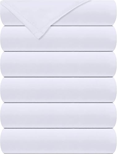 Royale Linens Juego de 6 sábanas encimeras, sábana superior, ultra suave y transpirable, microfibra cepillada 1800, resistente a las arrugas y a las