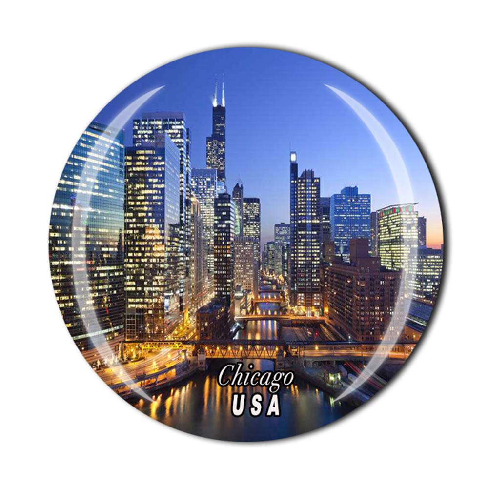 Muyu Magnet Chicago Usa Fridge Magnet Souvenir Gift Decor Magnetic Sticker Collection