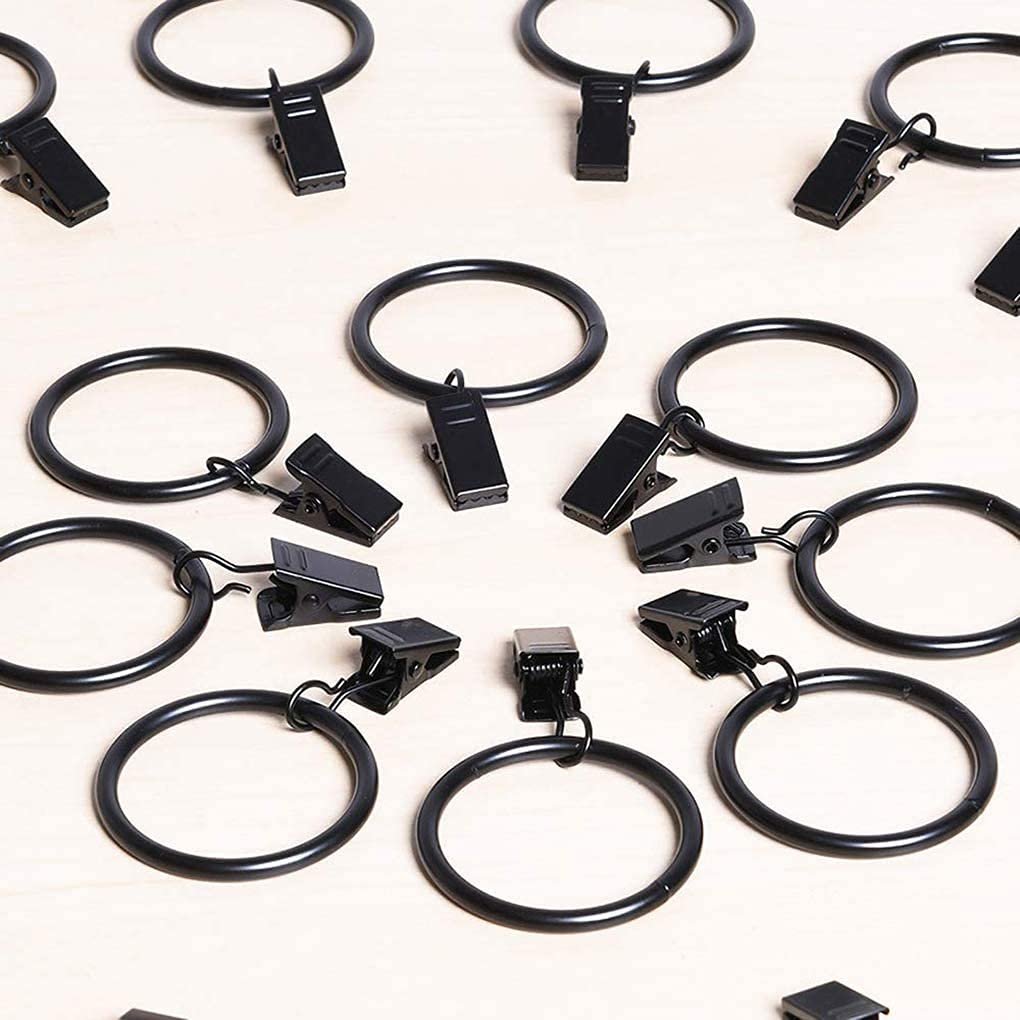 ZVD-40 pezzi anelli per tende con clip in acciaio inossidabile, ideali per appendere tende e