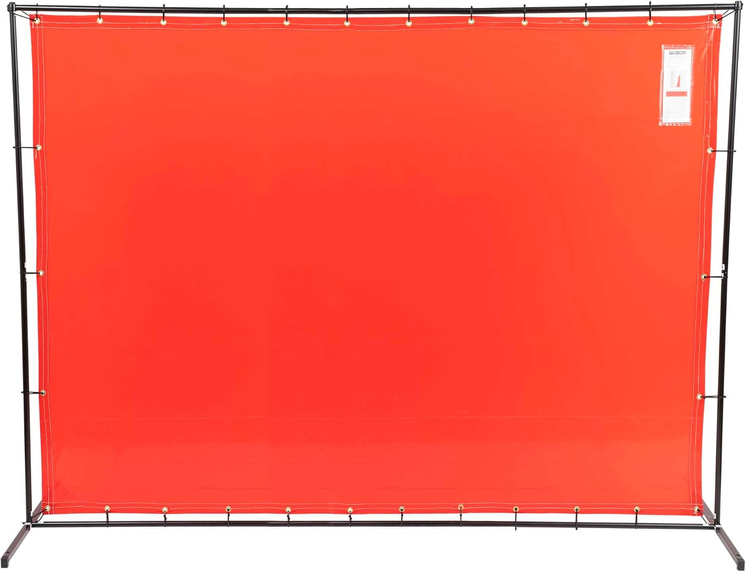 Jackson Safety Welding Screen and Frame Combo Kit -Includes Welding Curtain, Fame, Brackets, and Lacing Ties (Multiple Sizes and Colors), 6' x 8'