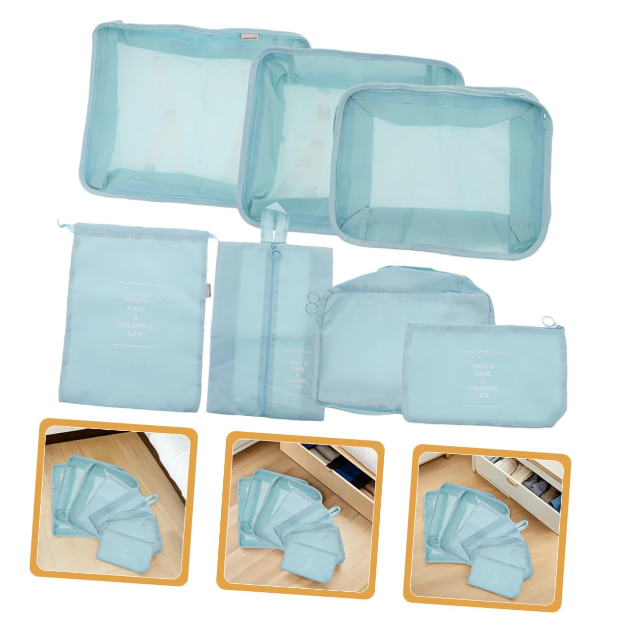Set di Sacchetti Organizer da Viaggio 14 Pezzi Oxford | Design Multicomparto, Opzioni di Trasporto Versatili, per Lunghi Spostamenti e Trasferte di Lavoro