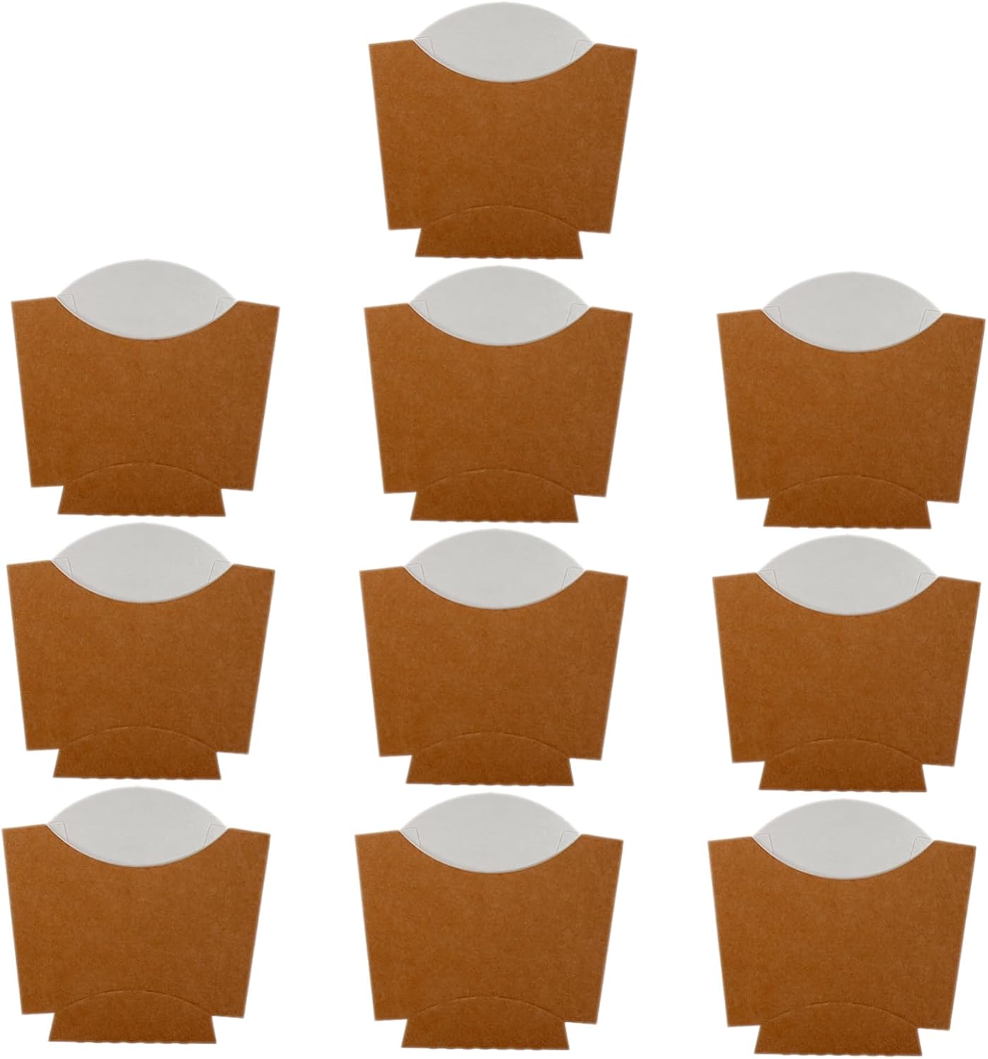 100pcs French Fries Paper Boxes Eco-friendly Take-out Containers for Snacks Lightweight Kraft Packaging for Chicken Popcorn and Fried Treats