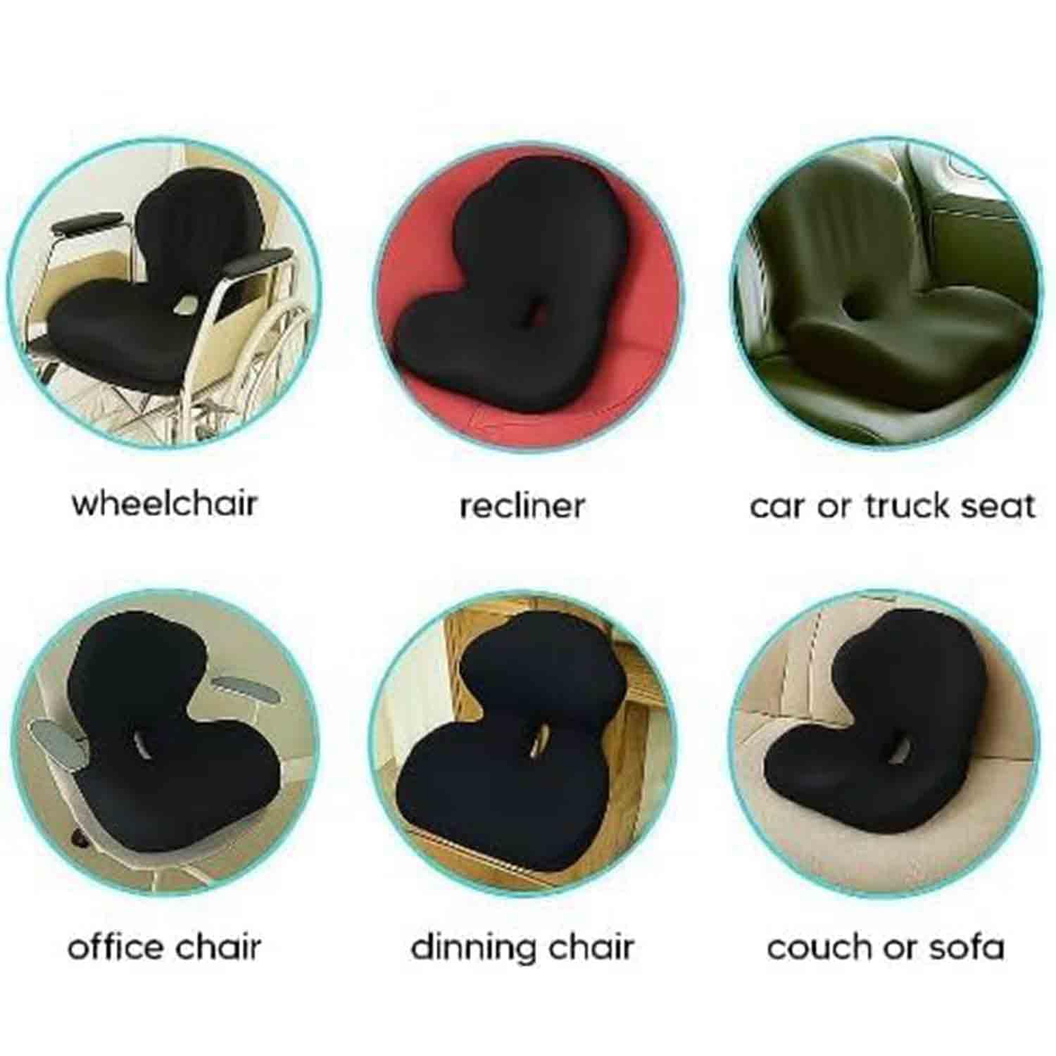 Cojín de espuma viscoelástica para asiento y respaldo para sillas de oficina y asientos de coche, comodidad ergonómica y apoyo durante largas horas, perfecto para el hogar y viajes