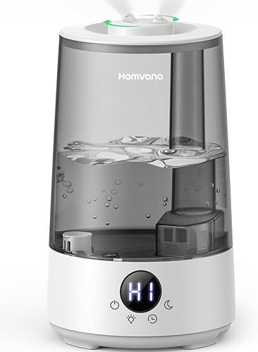 Homvana Humidificadores para dormitorio, hogar, bebé, llenado superior de niebla fría, 3 litros, 32 horas, silencioso, 23 dB (tecnología