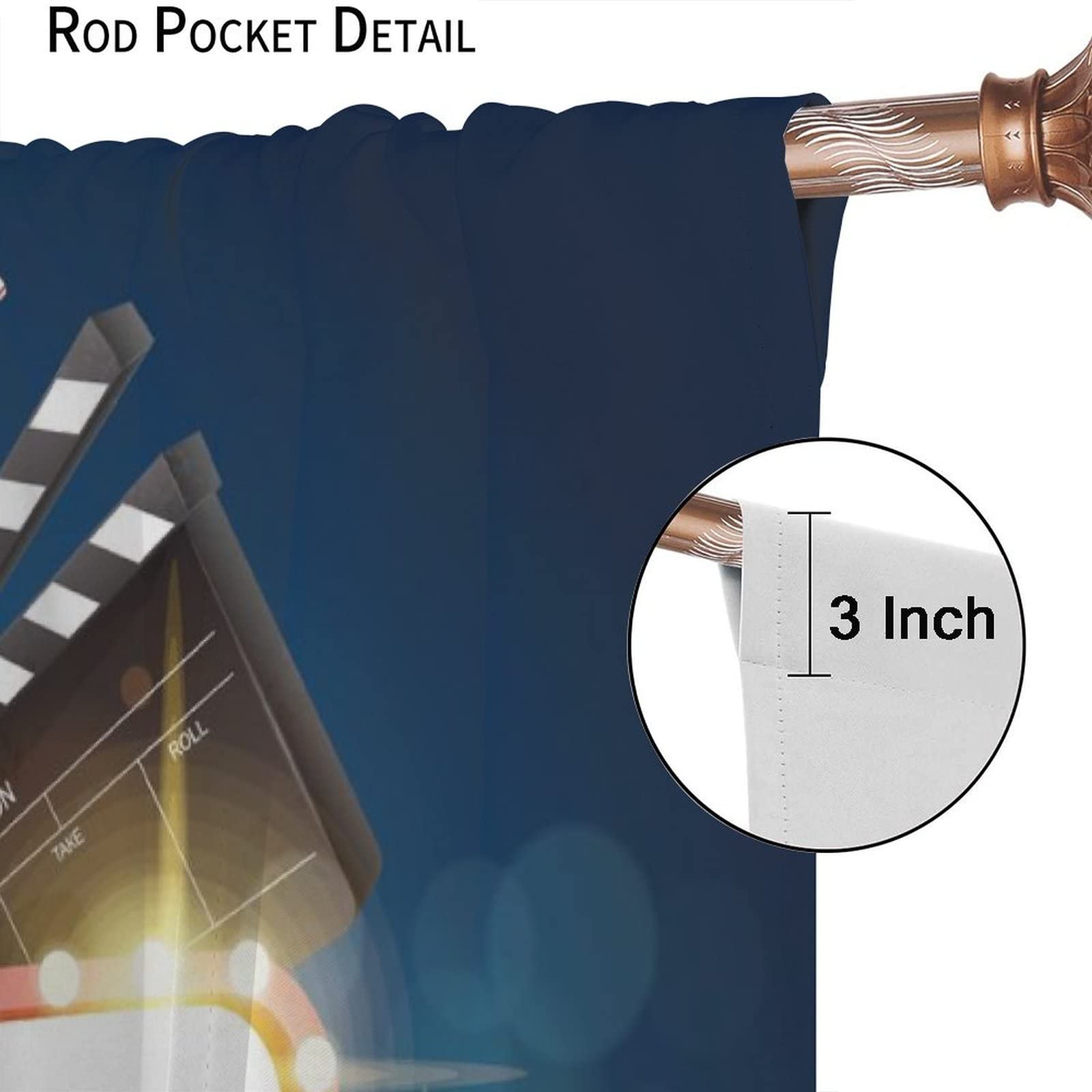 Cortinas Opacas Con Temática De Cine De Moda Para Dormitorio