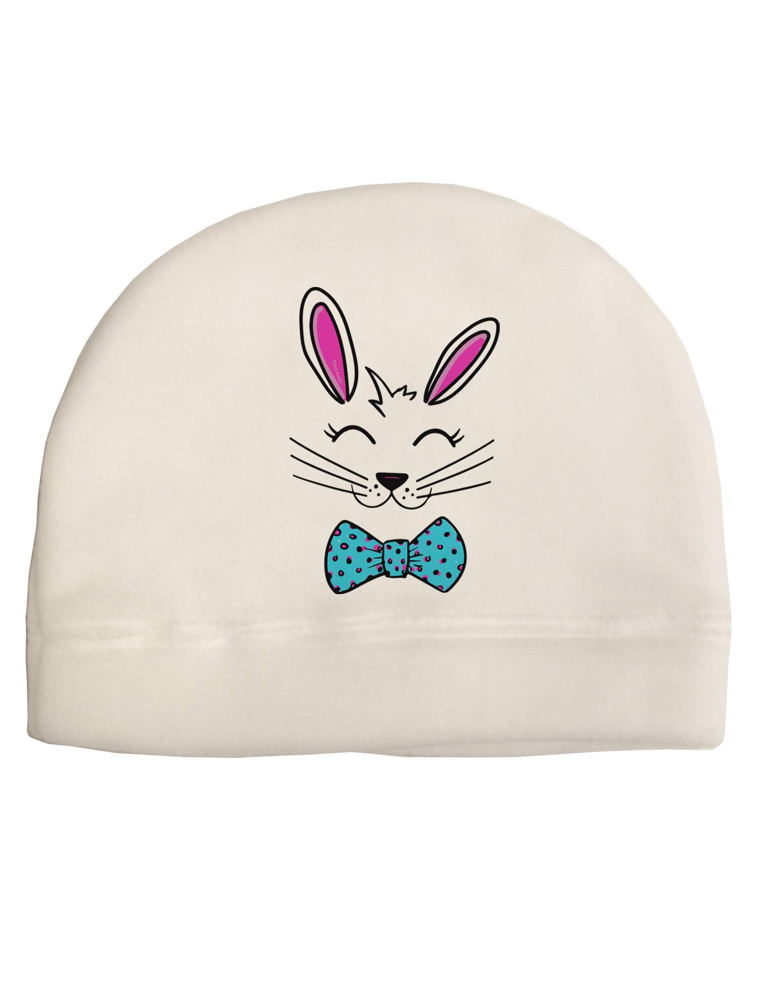 TOOLOUD Happy Easter Bunny Face Child Fleece Beanie Cap Hat White