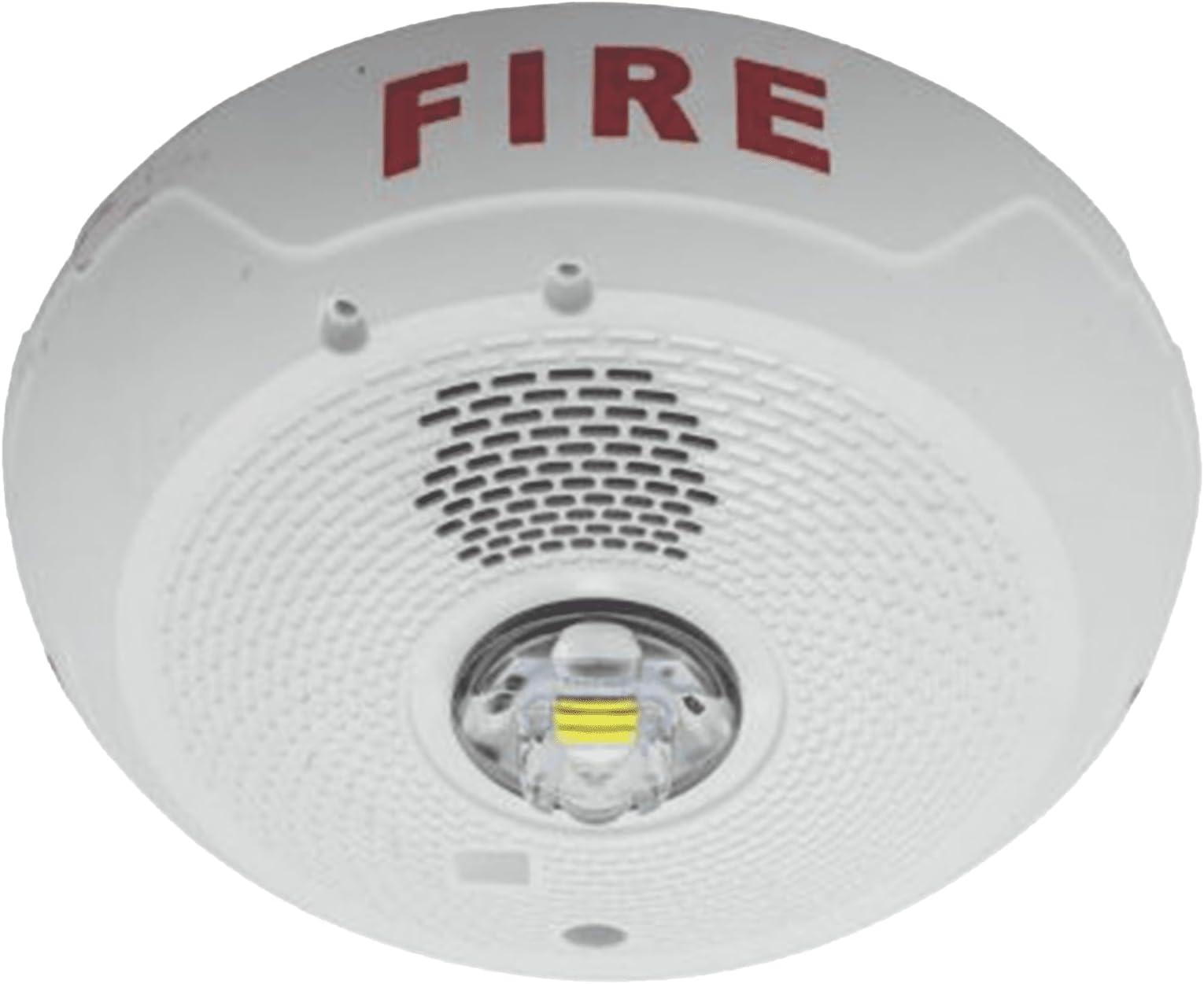 System Sensor PC2WLED L-Series 2-Wire LED Horn Strobe, Ceiling-Mount, Marked FIRE, White