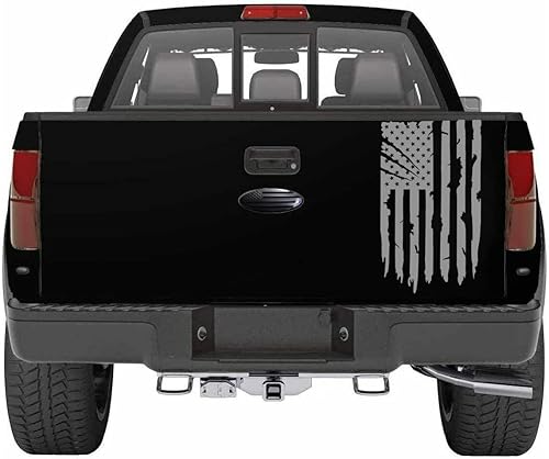 Miniatura 6 de Paquete de 2 emblemas para parrilla delantera F150 2004-2014 para portón trasero, emblema ovalado negro de la bandera estadounidense de 9 pulgadas