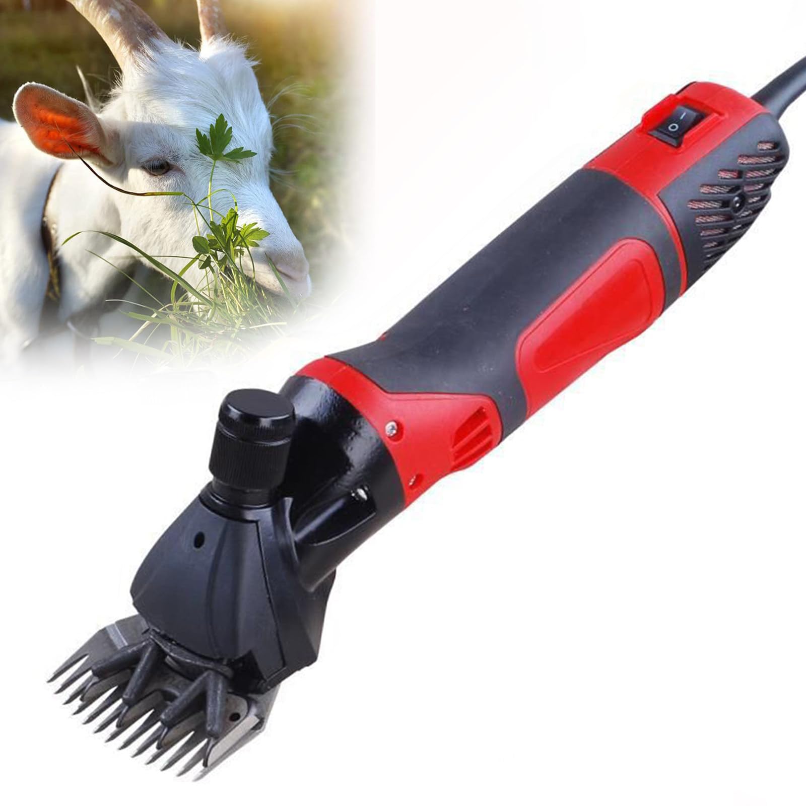 Esquiladora Eléctrica Profesional para Ovejas, 850w - 6 Velocidades Ajustables, 2800rpm Y Motor De Cobre Puro, Esquiladora De Animales con Maletín De Transporte,Red