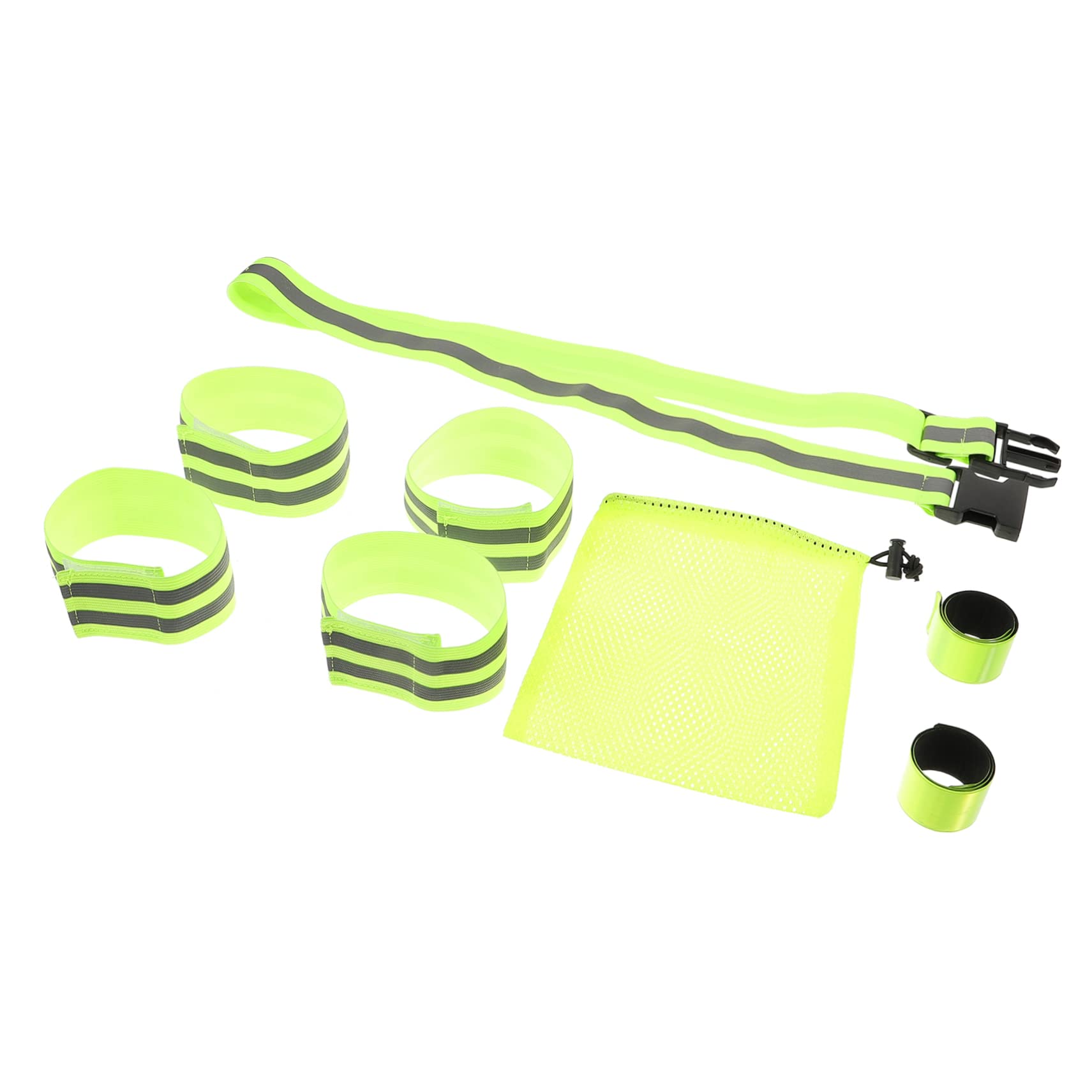 Hemobllo Ceinture Réfléchissante Ajustable pour Course de Ceinture Brassards Anneaux de Rangement Visibilité Optimale Cyclisme Randonnée