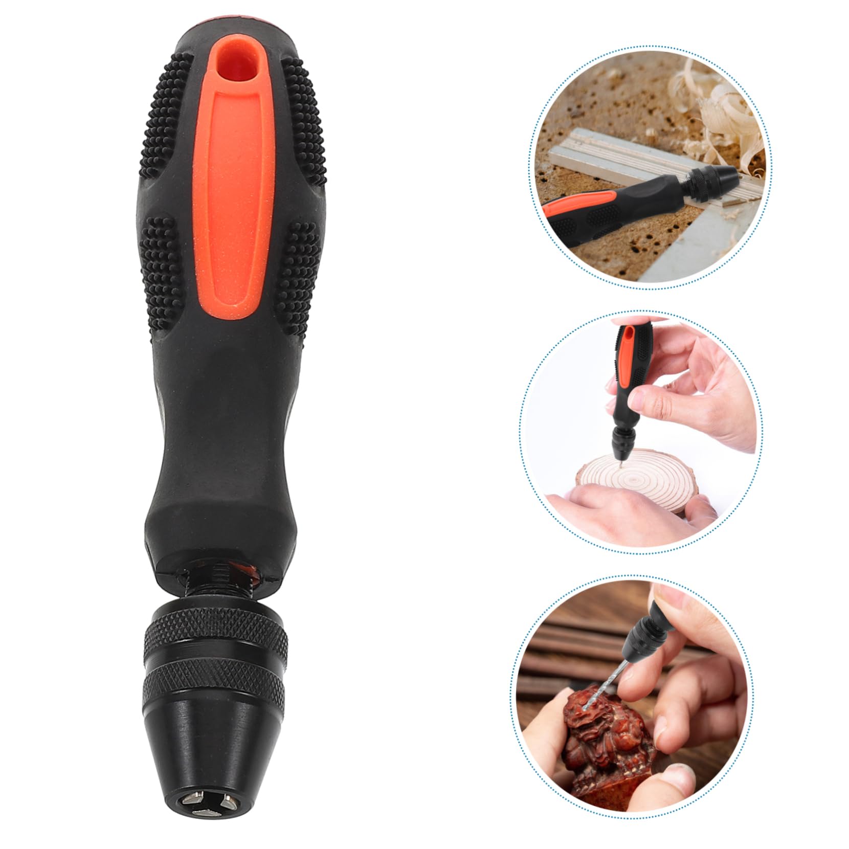 VILLCASE 2 Pezzi Trapano Manuale Piccolo Trapano Lavorazione Del Legno Trapano a Mano Artigianato Buco Mestiere Punte Per Modellismo Strumento Per Modellatori Mini Perforazione Nero