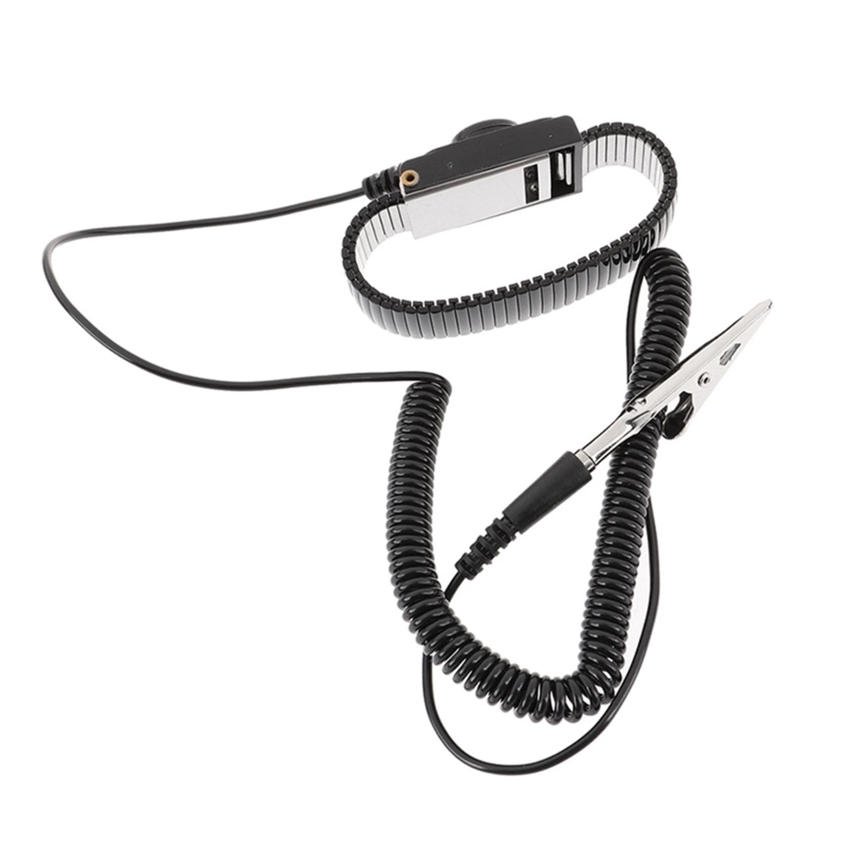 Xnuiasqe Black Grounding Anti Static Strap Metal Grounding Wrist Electricity Anti Static Esd Tool