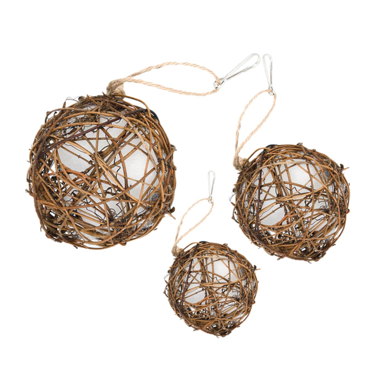 Toddmomy 3pcs Bird Nest Material for Hummingbirds and Birds Handmade Globe Holders for DIY Projects Gardens and Yards Nesting Materials