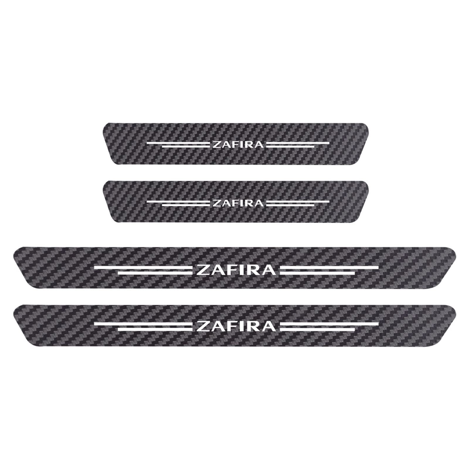 Symilov 4pcs Car Outer Door Sill Protector Kick Plates for OP-EL OPC Corsa Astra Insignia Mokka Adam, Carbon Fiber Scuff Guard Threshold Cover Pedal Trim Sticker Auto Styling Accessories, Zafira