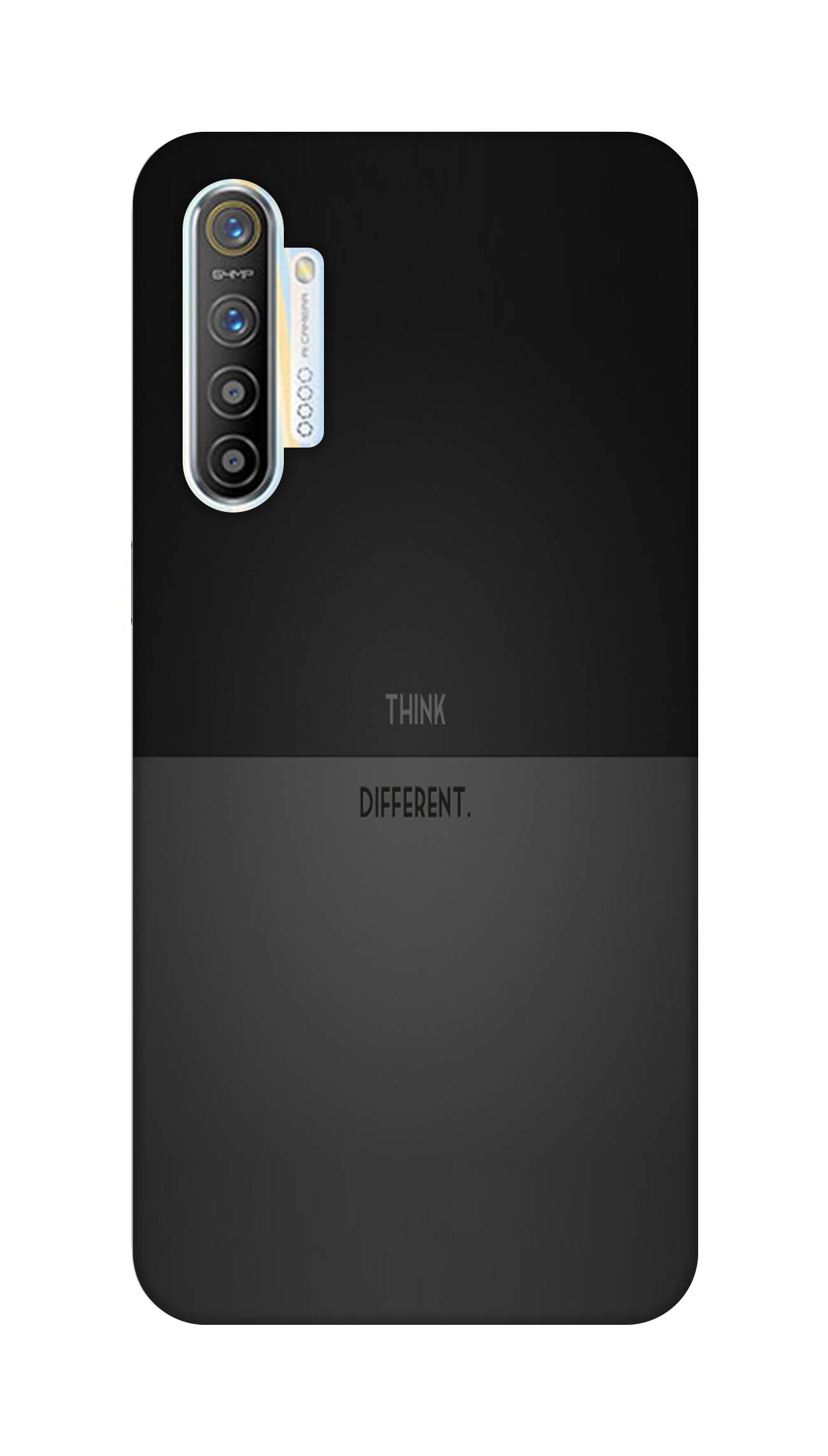 VediArt Designer Printed Polycarbonate Plastic Back Cover for Realme X2 - Think Different Quote - Multicolor