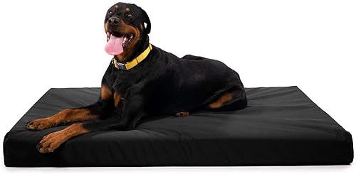 Miniatura 25 de K9 Ballistics TUFF cama para perros de espuma con memoria ortopédica con forro impermeable y tela balística antidesgarros, Negro azul