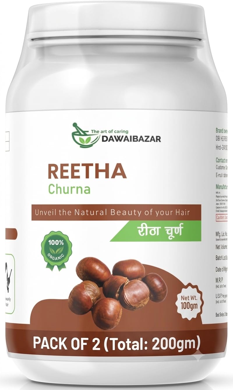 Reetha Churna, 100% Organic, Natural Hair Care Powder, (Pack of 2) 100gm each-picture-34