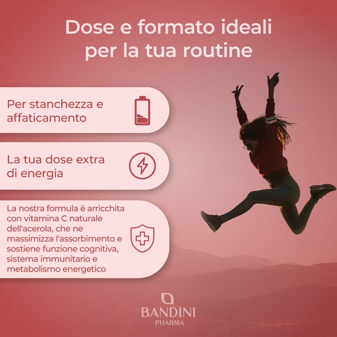Bandini® Ferro Bisglicinato 80mg + Vitamina C 180 Capsule Vegan (Scorta di oltre 6 Mesi) - Contribuisce al Normale Metabolismo Energetico - Altamente Assimilabile e Biodisponibile - Iron + Vit C 160mg