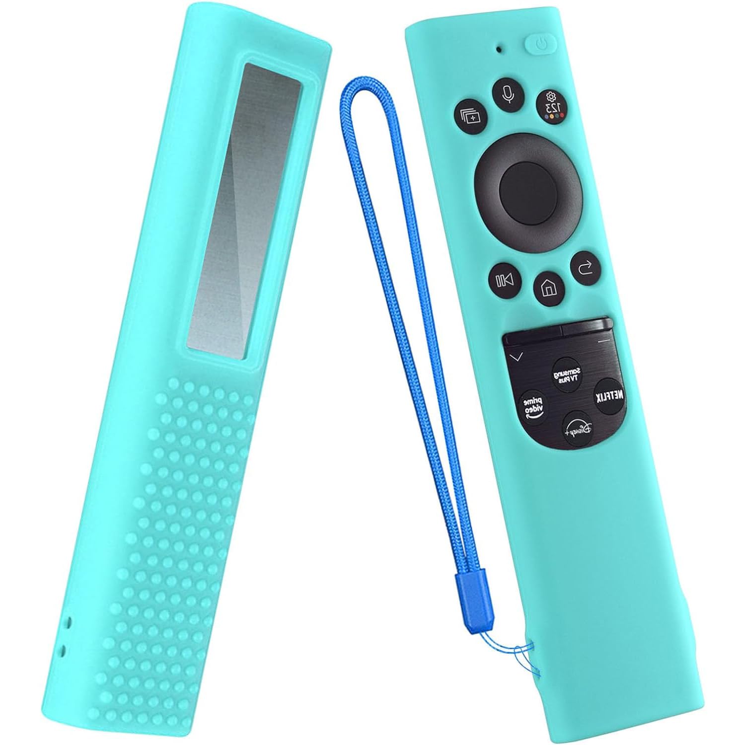 GROONFEIR Remote Case, 1 Pcs Remote Cover Silicone Case for Samsung BN59-01385 BN59-01386 TM2280E BN59-01391 Silicone Remote Control Sleeve for Samsung Smart TV Solar Cell Silicone Cover Blue