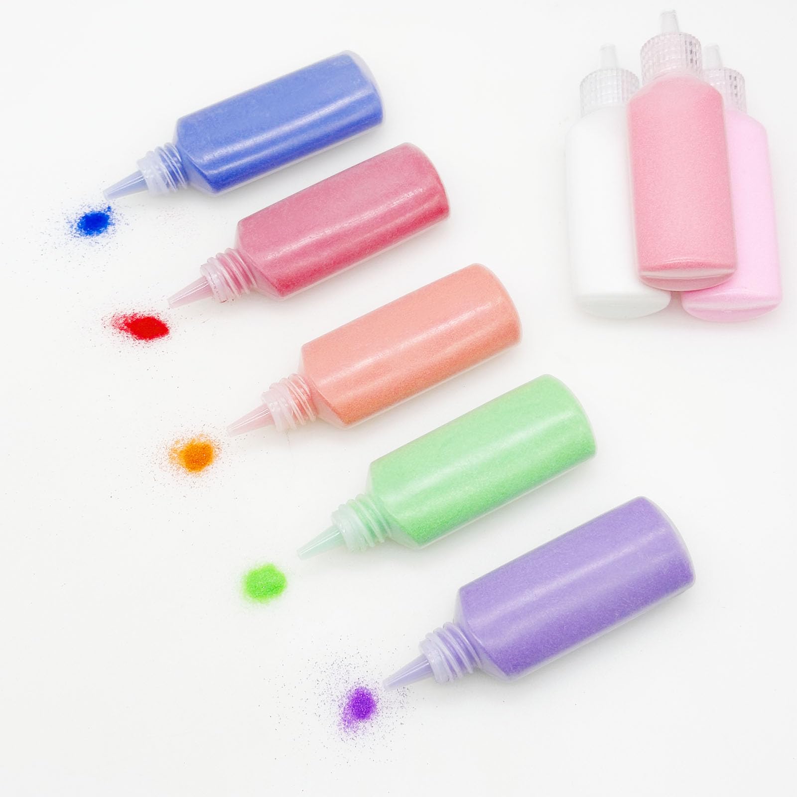 Baker Ross FE175 Sable En Couleurs De La Jungle - Paquet De 8, Sac De Sable, Sable Décoratif Pour Enfants, Fournitures D'art Pour Enfants