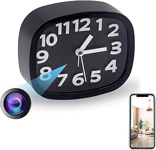 RAFCAR Mini Camera Hidden Alarm Clock, Wifi Wireless Full HD 1080P Nanny Spy Cam Night Vision Secret Surveillance Cameras, Compact Indoor/Outdoor Video Recorder