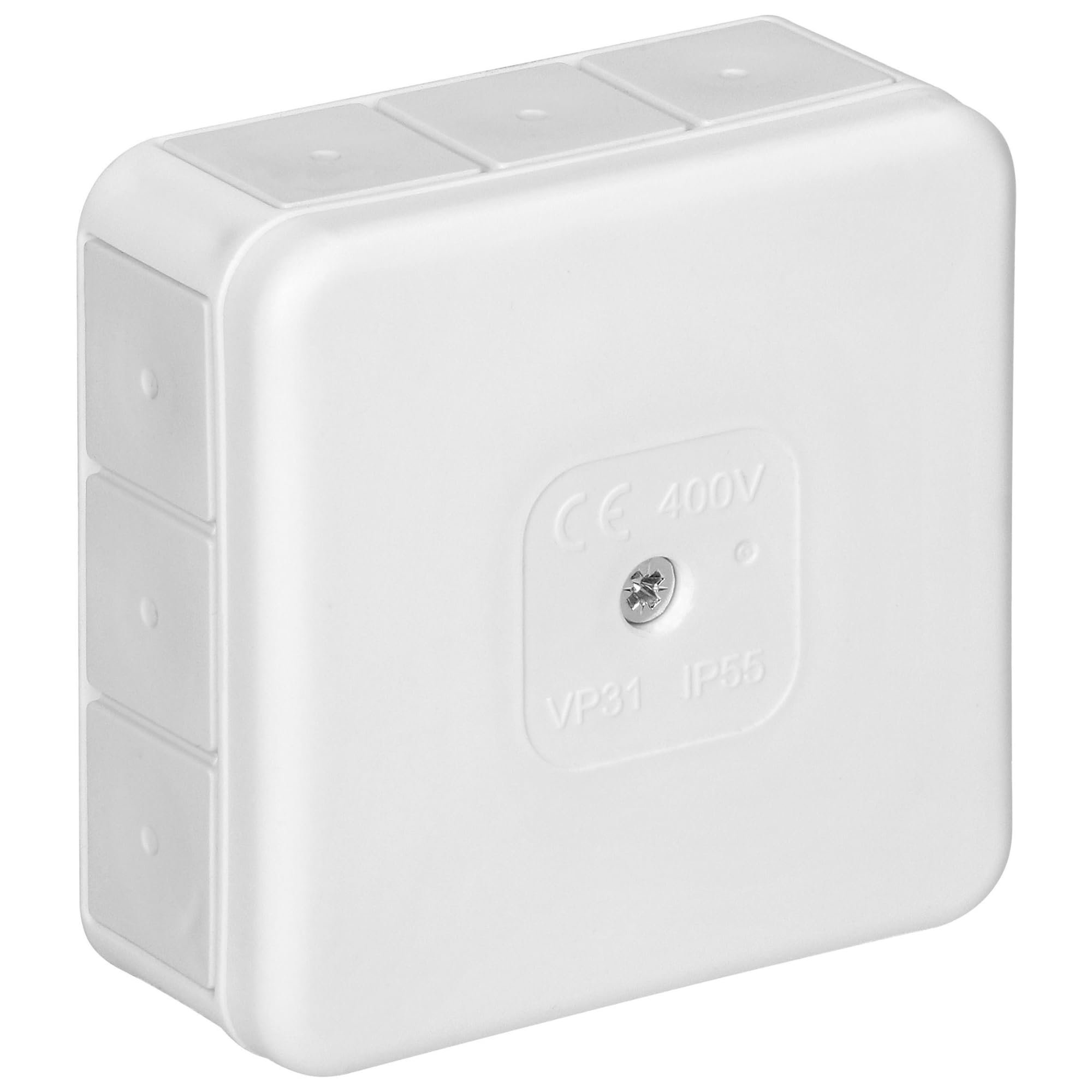 Miratic Abzweigdose Wasserdicht IP55 Verteilerdose Außen Wasserdicht mit 12 Gummidrüsen Abzweigdose Aufputz Robuste und Sichere Elektroinstallation für Außenbereiche (Weiß)