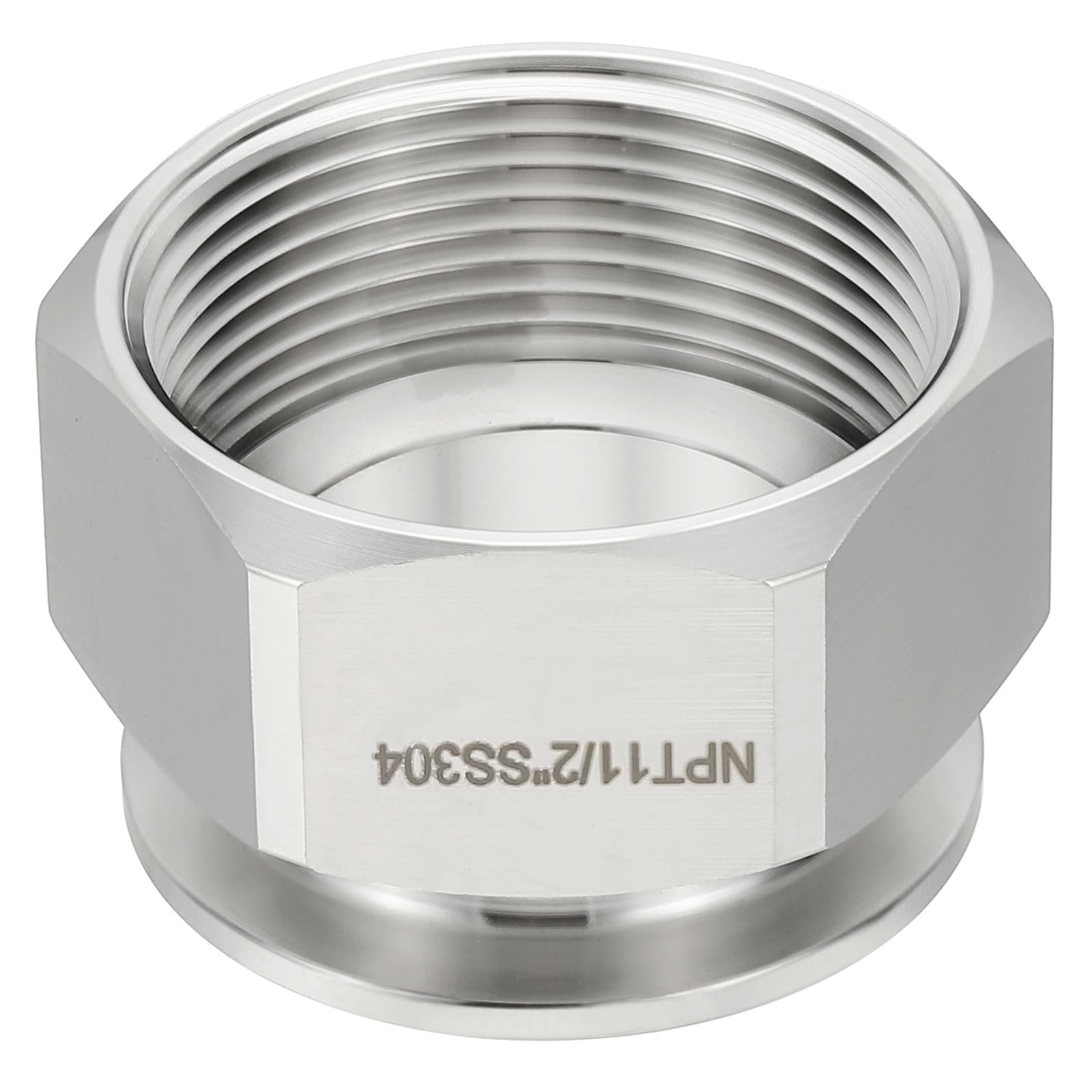 Adaptateur Tri Clamps 1,5 pouce avec raccord femelle NPT étanche en inox 304