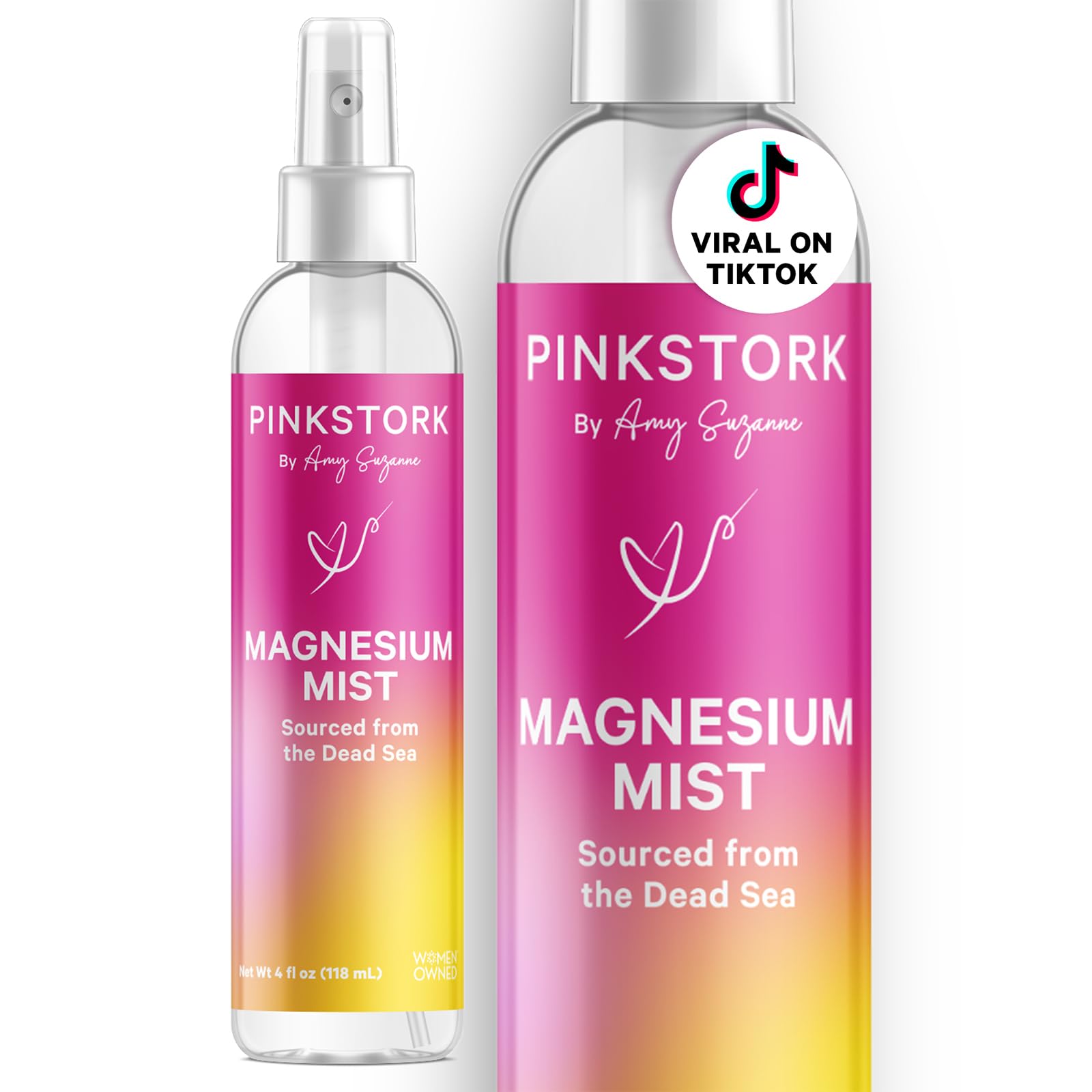 Sponsored Ad - Pink Stork Magnesium Spray Mist - for Calm, Stress, and Sleep, Seasickness Support, Pregnancy Must Haves, 200 mg per 6 Sprays, Pure Magnesium Chloride Body Spray, 4 oz, Unscented