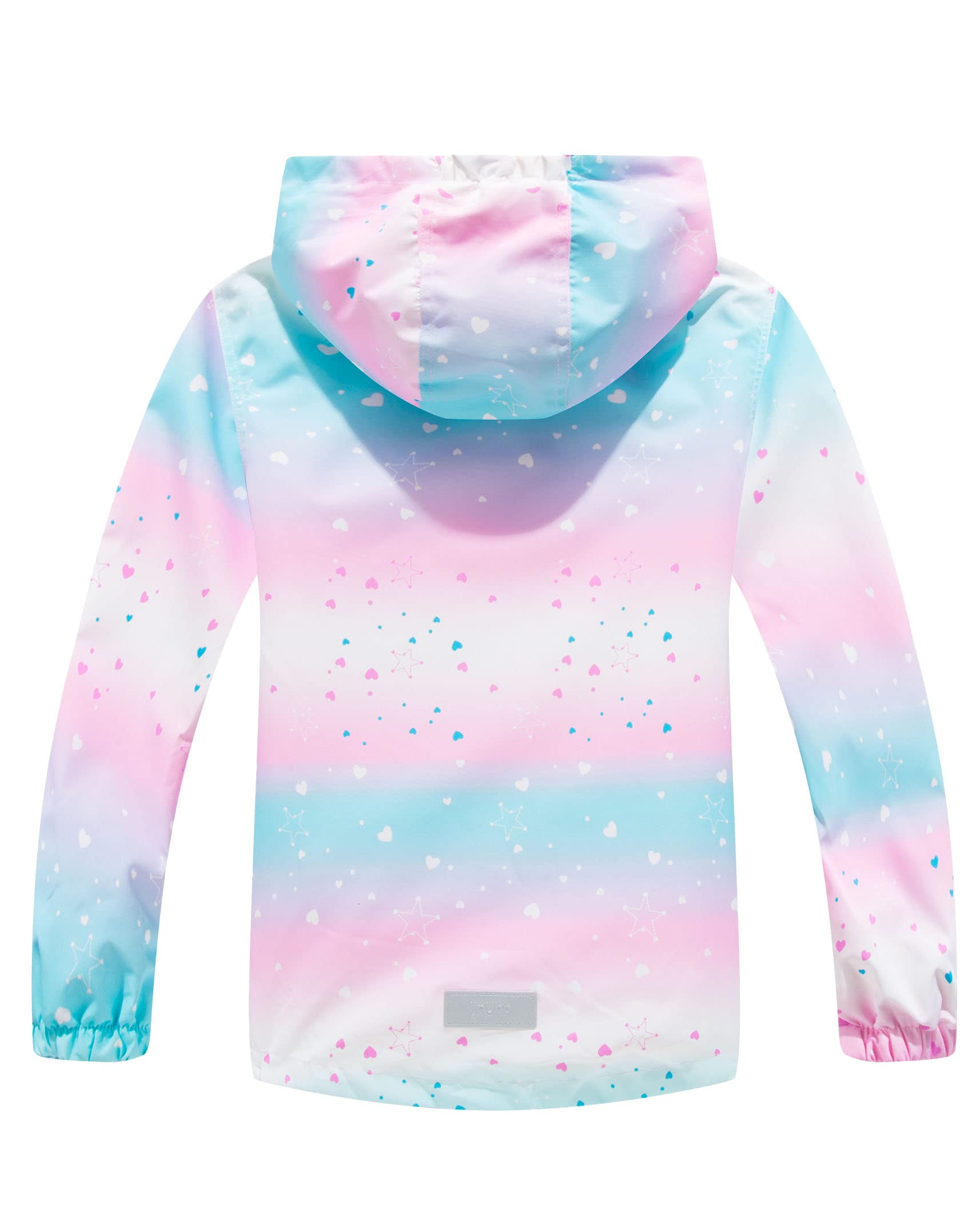 CAMLAKEE Giacca softshell da ragazza, impermeabile, giacca a vento Gradient